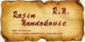Rajin Mandoković vizit kartica